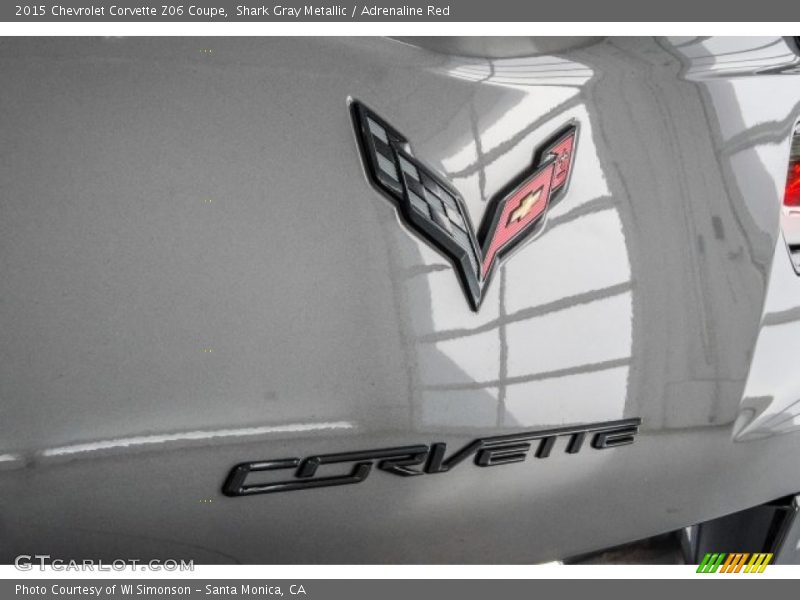 Shark Gray Metallic / Adrenaline Red 2015 Chevrolet Corvette Z06 Coupe