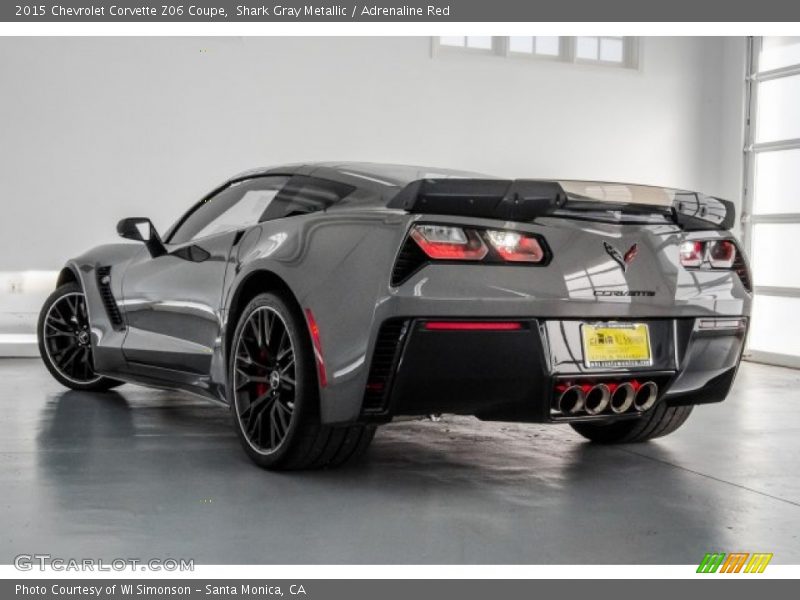 Shark Gray Metallic / Adrenaline Red 2015 Chevrolet Corvette Z06 Coupe