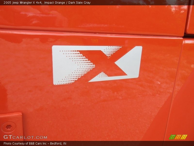 Impact Orange / Dark Slate Gray 2005 Jeep Wrangler X 4x4