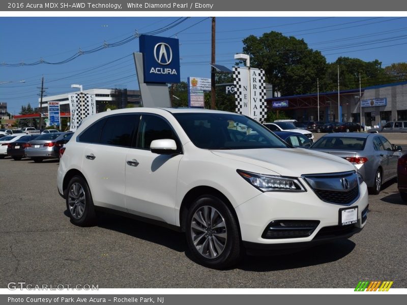 White Diamond Pearl / Ebony 2016 Acura MDX SH-AWD Technology