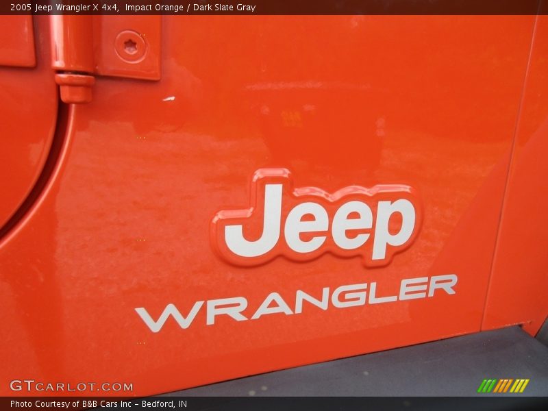 Impact Orange / Dark Slate Gray 2005 Jeep Wrangler X 4x4