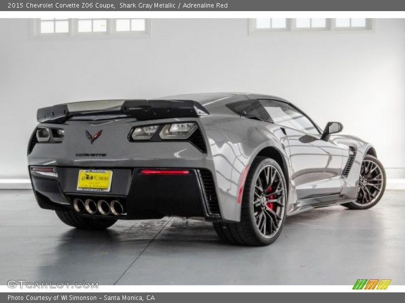 Shark Gray Metallic / Adrenaline Red 2015 Chevrolet Corvette Z06 Coupe