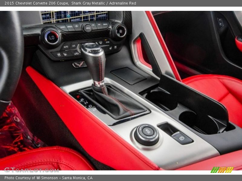 Shark Gray Metallic / Adrenaline Red 2015 Chevrolet Corvette Z06 Coupe