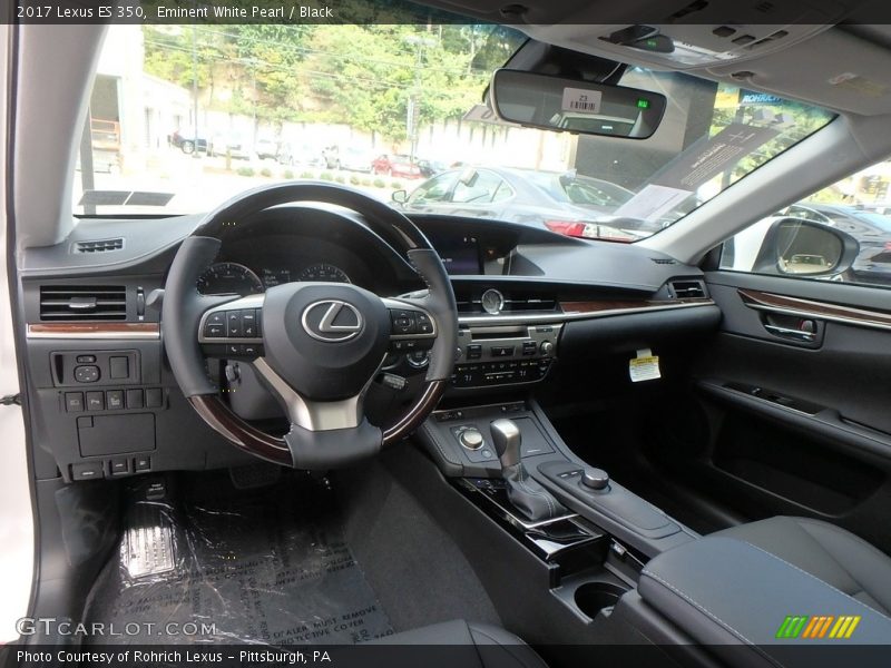 Eminent White Pearl / Black 2017 Lexus ES 350