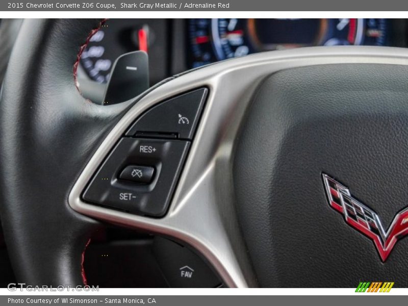 Shark Gray Metallic / Adrenaline Red 2015 Chevrolet Corvette Z06 Coupe