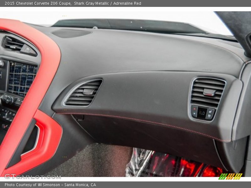 Shark Gray Metallic / Adrenaline Red 2015 Chevrolet Corvette Z06 Coupe