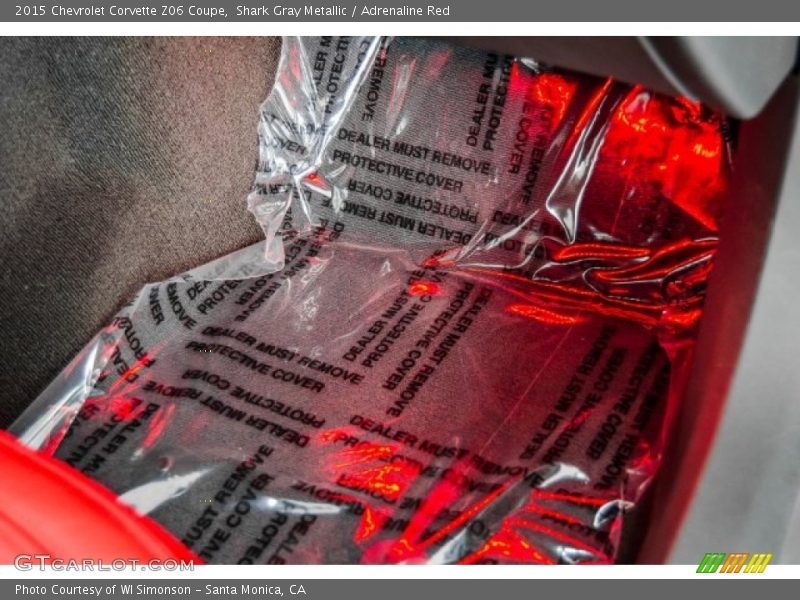 Shark Gray Metallic / Adrenaline Red 2015 Chevrolet Corvette Z06 Coupe