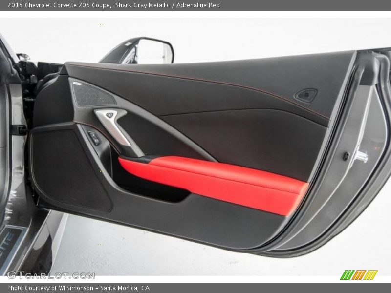 Shark Gray Metallic / Adrenaline Red 2015 Chevrolet Corvette Z06 Coupe