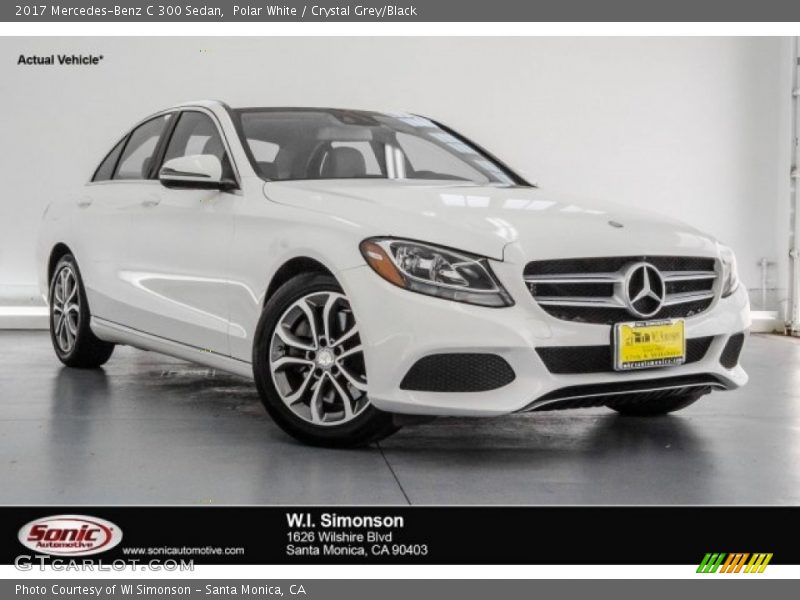 Polar White / Crystal Grey/Black 2017 Mercedes-Benz C 300 Sedan