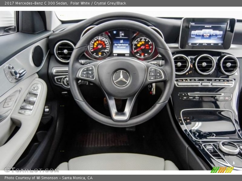 Polar White / Crystal Grey/Black 2017 Mercedes-Benz C 300 Sedan