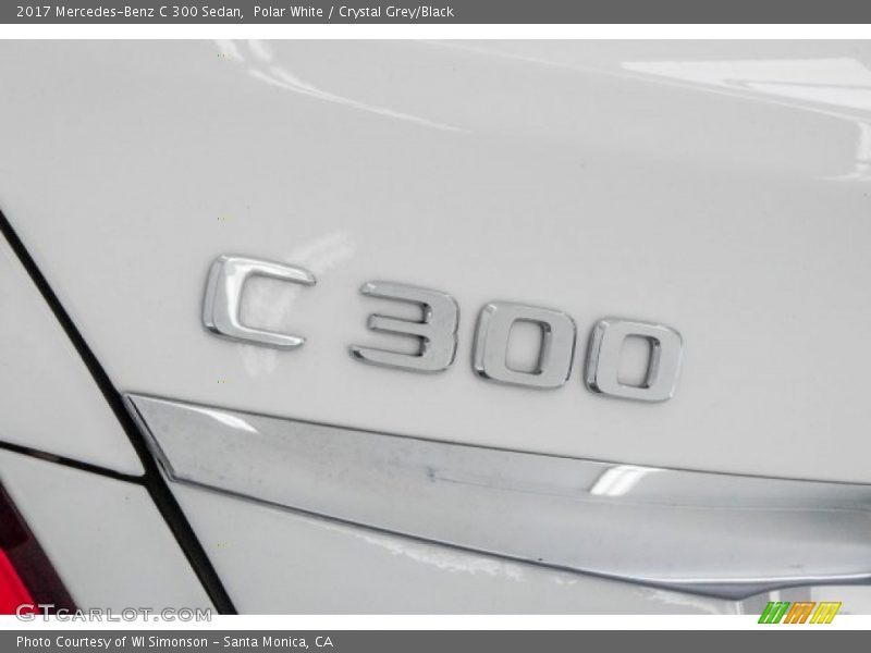 Polar White / Crystal Grey/Black 2017 Mercedes-Benz C 300 Sedan