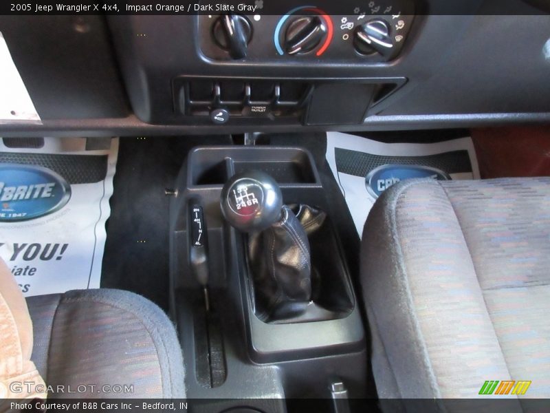 Impact Orange / Dark Slate Gray 2005 Jeep Wrangler X 4x4