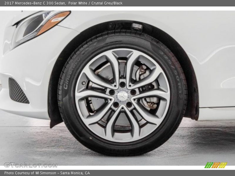 Polar White / Crystal Grey/Black 2017 Mercedes-Benz C 300 Sedan