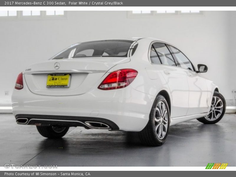 Polar White / Crystal Grey/Black 2017 Mercedes-Benz C 300 Sedan