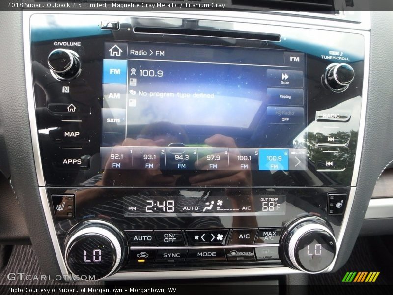 Controls of 2018 Outback 2.5i Limited