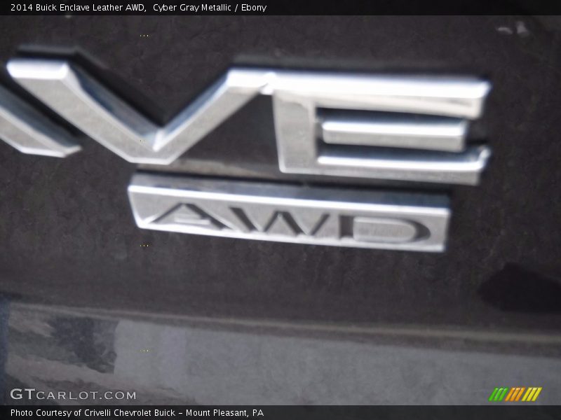 Cyber Gray Metallic / Ebony 2014 Buick Enclave Leather AWD