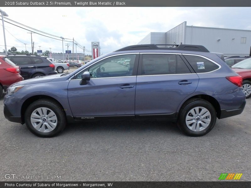 Twilight Blue Metallic / Black 2018 Subaru Outback 2.5i Premium