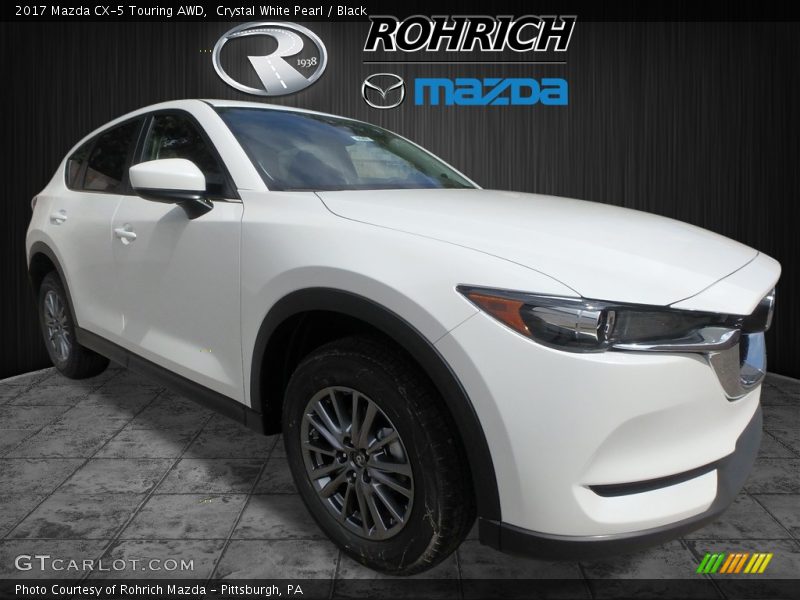 Crystal White Pearl / Black 2017 Mazda CX-5 Touring AWD
