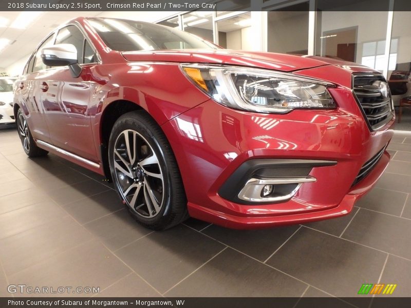 Crimson Red Pearl / Two-Tone Gray 2018 Subaru Legacy 2.5i Sport