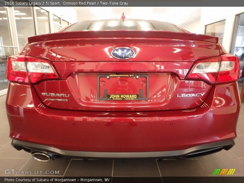 Crimson Red Pearl / Two-Tone Gray 2018 Subaru Legacy 2.5i Sport