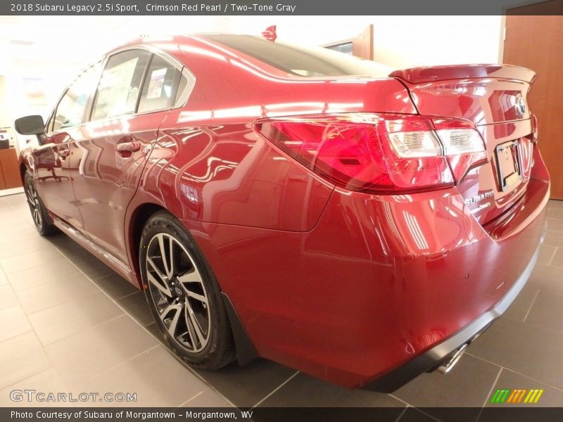 Crimson Red Pearl / Two-Tone Gray 2018 Subaru Legacy 2.5i Sport