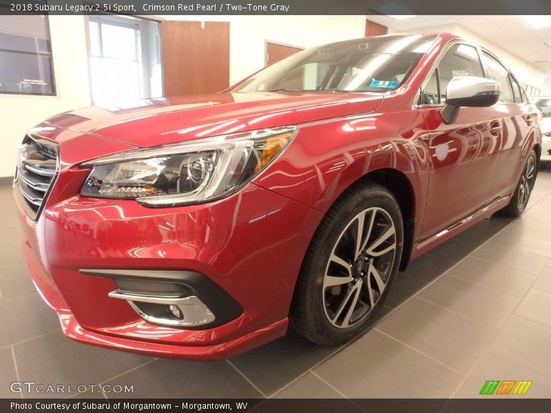 Crimson Red Pearl / Two-Tone Gray 2018 Subaru Legacy 2.5i Sport