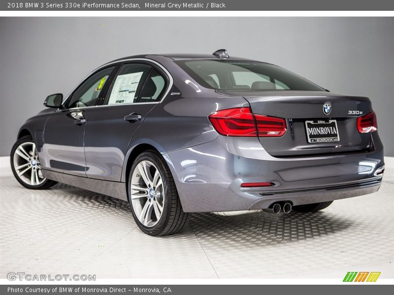 Mineral Grey Metallic / Black 2018 BMW 3 Series 330e iPerformance Sedan