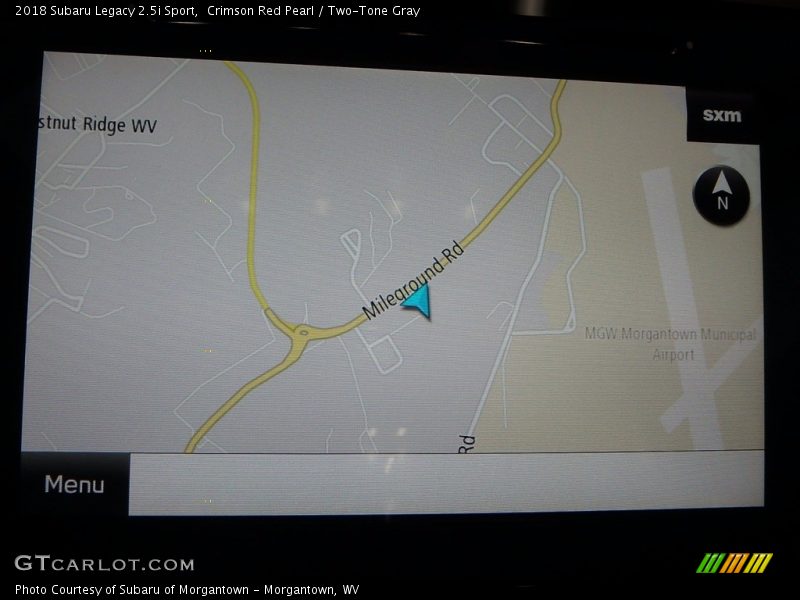 Navigation of 2018 Legacy 2.5i Sport