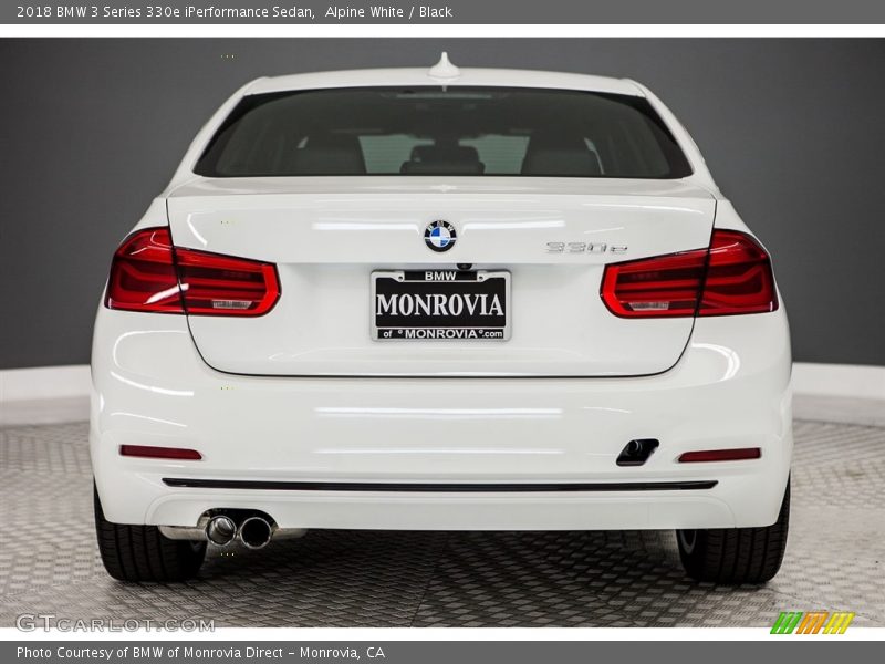 Alpine White / Black 2018 BMW 3 Series 330e iPerformance Sedan