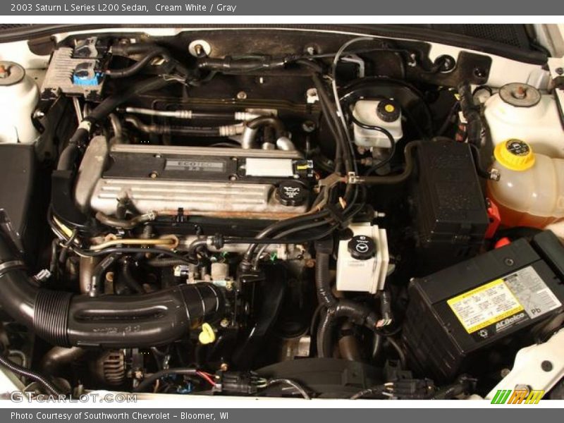 Cream White / Gray 2003 Saturn L Series L200 Sedan