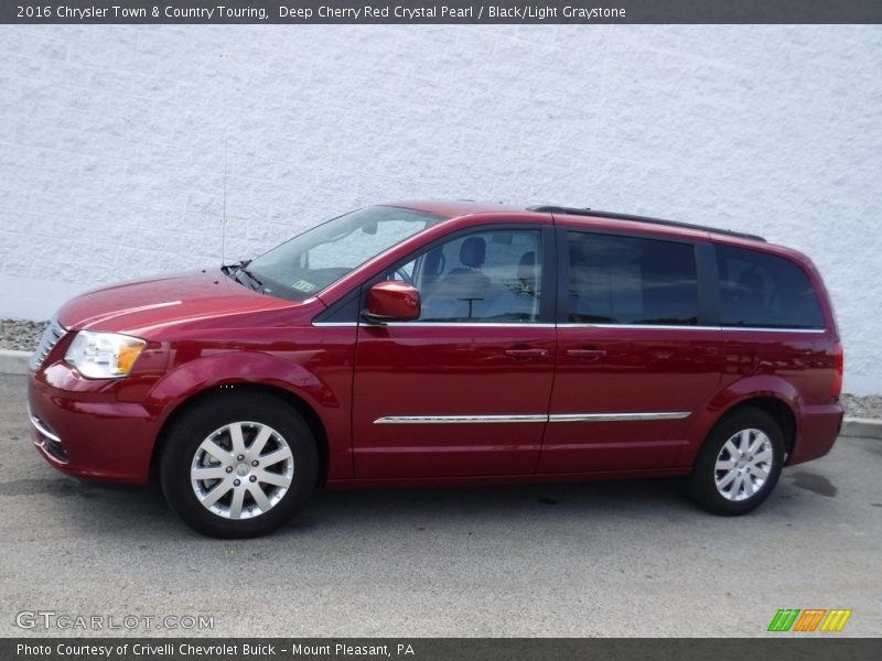 Deep Cherry Red Crystal Pearl / Black/Light Graystone 2016 Chrysler Town & Country Touring