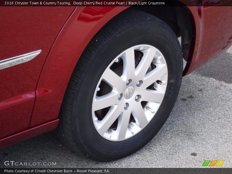 Deep Cherry Red Crystal Pearl / Black/Light Graystone 2016 Chrysler Town & Country Touring