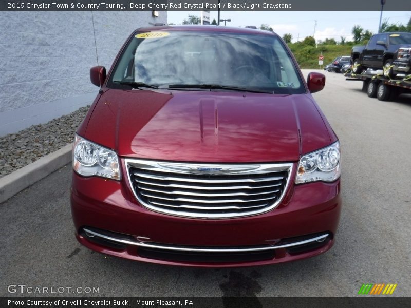 Deep Cherry Red Crystal Pearl / Black/Light Graystone 2016 Chrysler Town & Country Touring