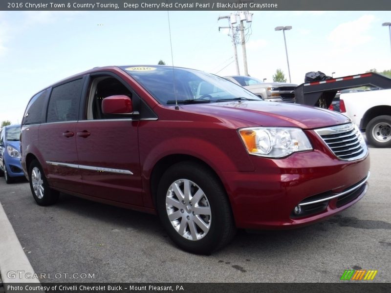 Deep Cherry Red Crystal Pearl / Black/Light Graystone 2016 Chrysler Town & Country Touring