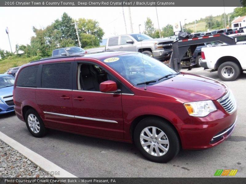 Deep Cherry Red Crystal Pearl / Black/Light Graystone 2016 Chrysler Town & Country Touring