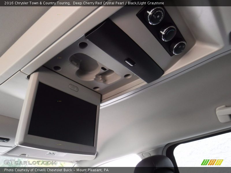Deep Cherry Red Crystal Pearl / Black/Light Graystone 2016 Chrysler Town & Country Touring