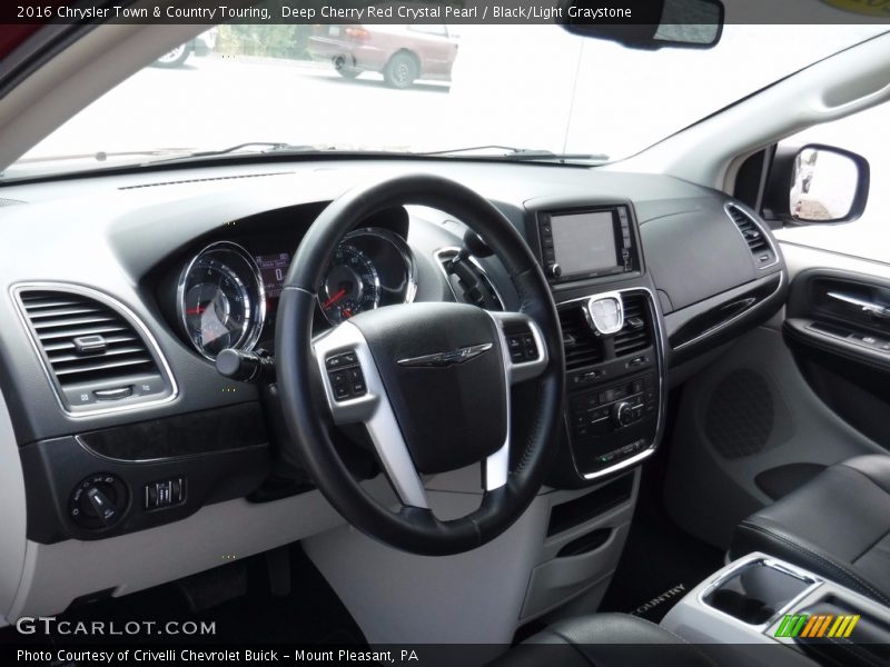 Deep Cherry Red Crystal Pearl / Black/Light Graystone 2016 Chrysler Town & Country Touring