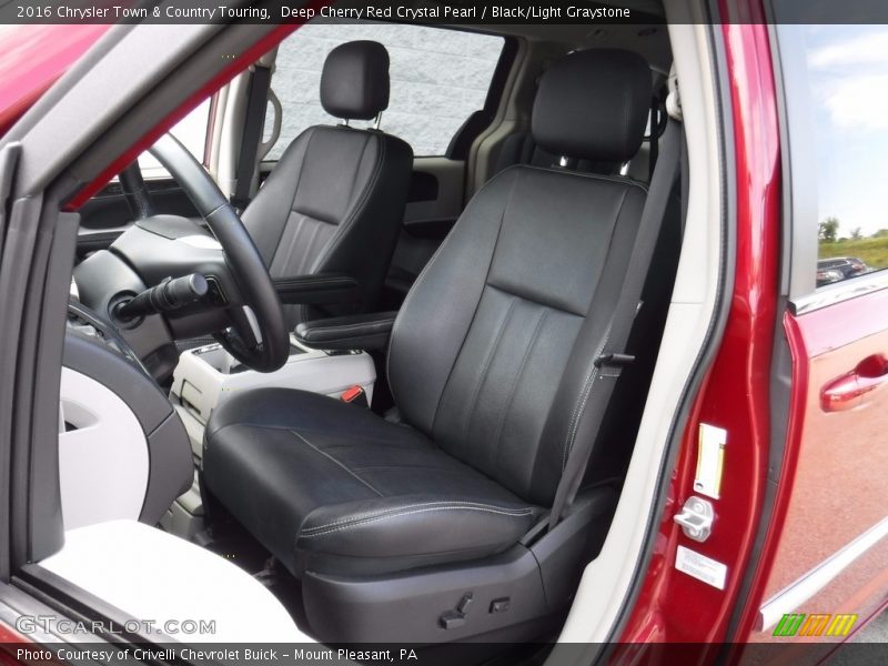 Deep Cherry Red Crystal Pearl / Black/Light Graystone 2016 Chrysler Town & Country Touring