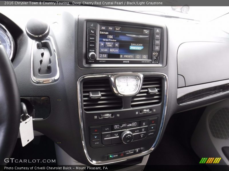 Deep Cherry Red Crystal Pearl / Black/Light Graystone 2016 Chrysler Town & Country Touring