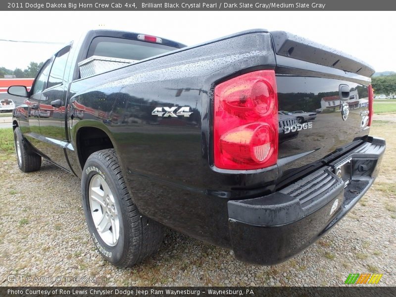 Brilliant Black Crystal Pearl / Dark Slate Gray/Medium Slate Gray 2011 Dodge Dakota Big Horn Crew Cab 4x4
