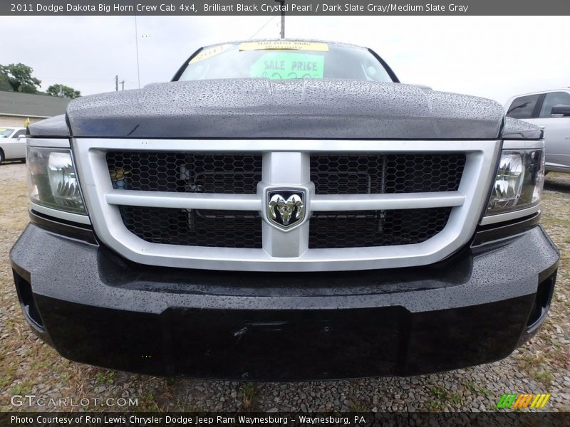 Brilliant Black Crystal Pearl / Dark Slate Gray/Medium Slate Gray 2011 Dodge Dakota Big Horn Crew Cab 4x4