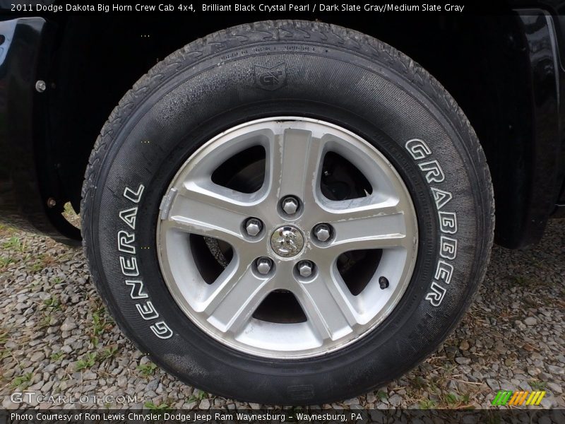 Brilliant Black Crystal Pearl / Dark Slate Gray/Medium Slate Gray 2011 Dodge Dakota Big Horn Crew Cab 4x4