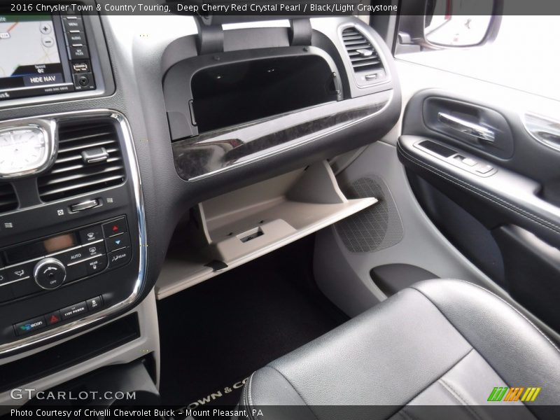 Deep Cherry Red Crystal Pearl / Black/Light Graystone 2016 Chrysler Town & Country Touring