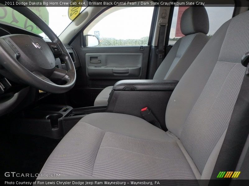 Brilliant Black Crystal Pearl / Dark Slate Gray/Medium Slate Gray 2011 Dodge Dakota Big Horn Crew Cab 4x4