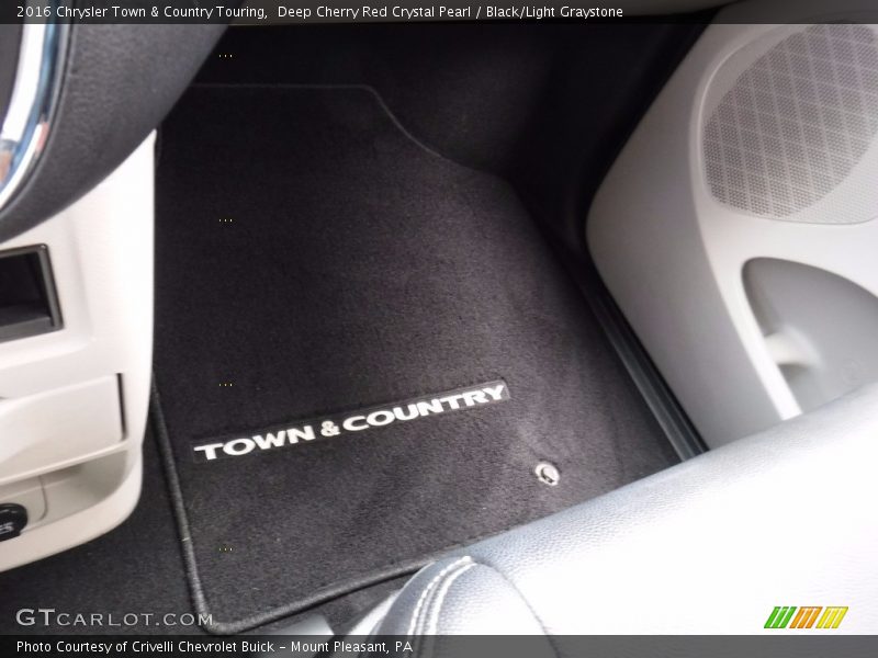 Deep Cherry Red Crystal Pearl / Black/Light Graystone 2016 Chrysler Town & Country Touring