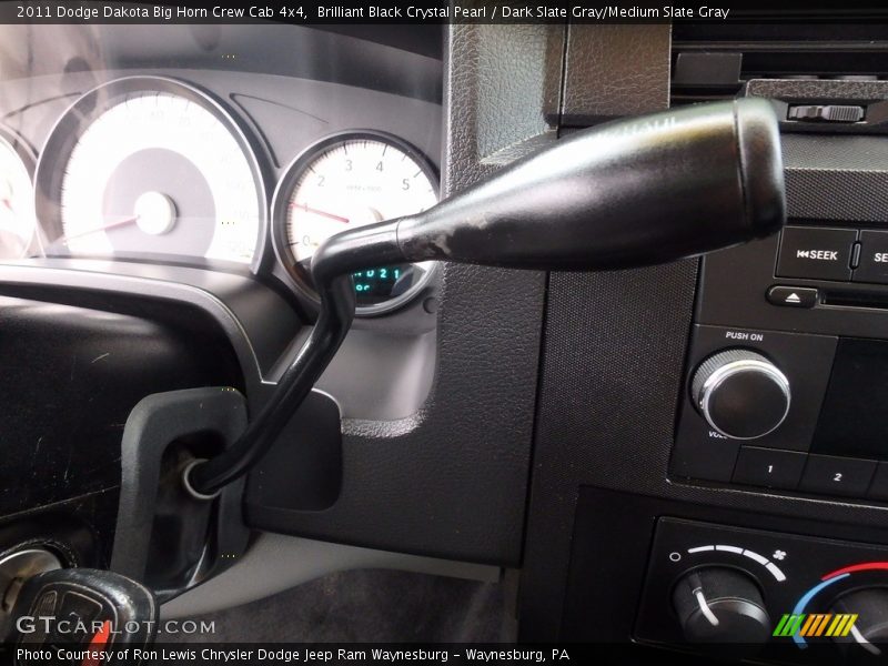 Brilliant Black Crystal Pearl / Dark Slate Gray/Medium Slate Gray 2011 Dodge Dakota Big Horn Crew Cab 4x4