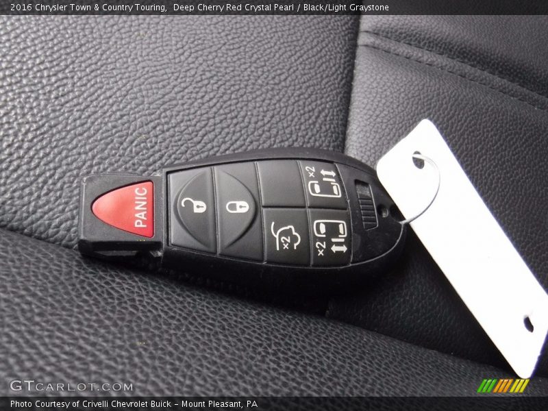 Deep Cherry Red Crystal Pearl / Black/Light Graystone 2016 Chrysler Town & Country Touring