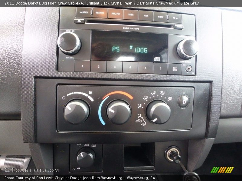 Brilliant Black Crystal Pearl / Dark Slate Gray/Medium Slate Gray 2011 Dodge Dakota Big Horn Crew Cab 4x4