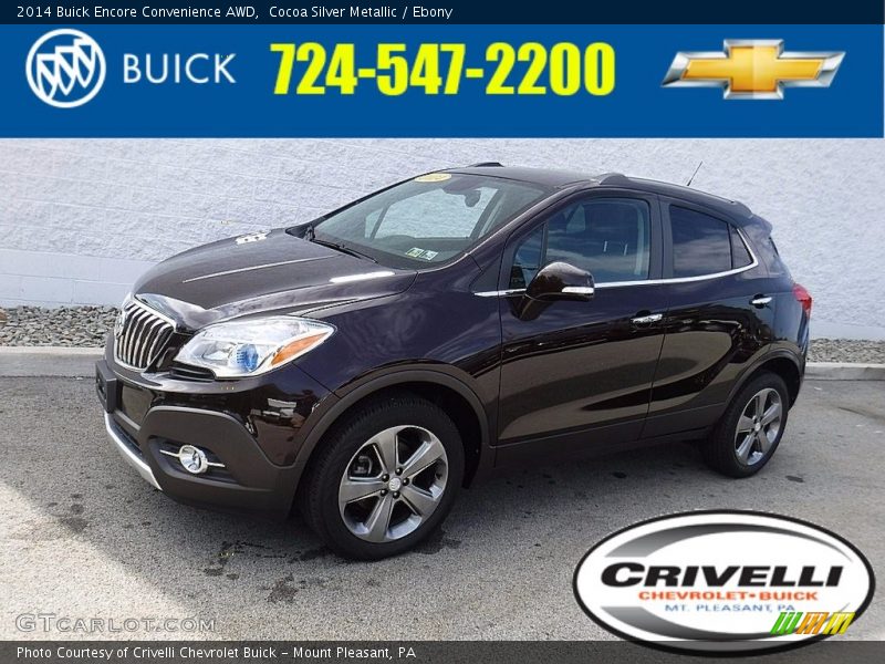 Cocoa Silver Metallic / Ebony 2014 Buick Encore Convenience AWD