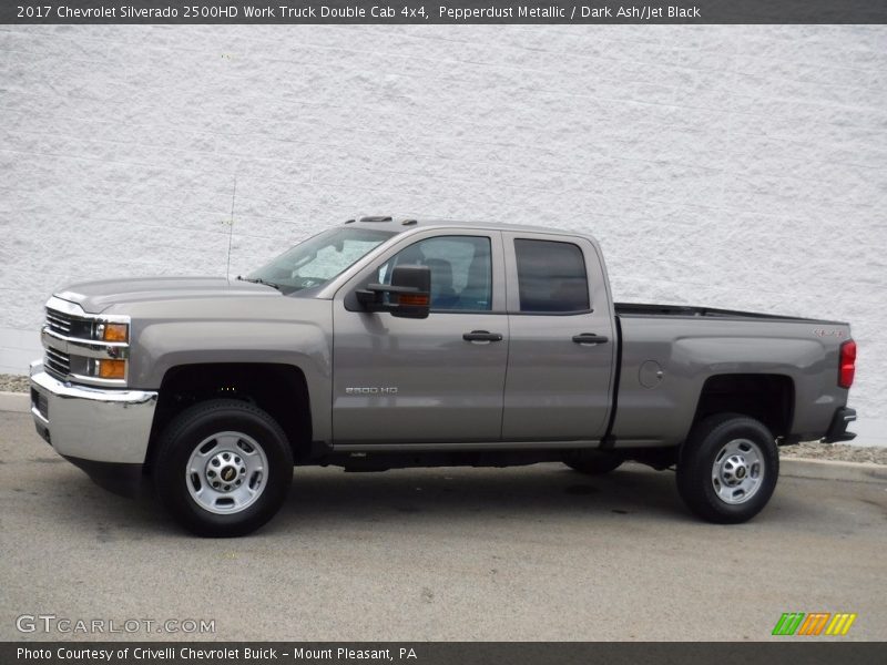 Pepperdust Metallic / Dark Ash/Jet Black 2017 Chevrolet Silverado 2500HD Work Truck Double Cab 4x4